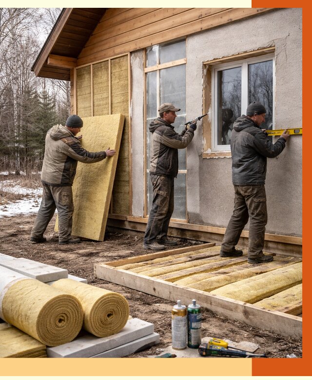 Утепление дачного дома в Златоусте от 4897 руб/м2 — недорого | ТепломастерЗлт