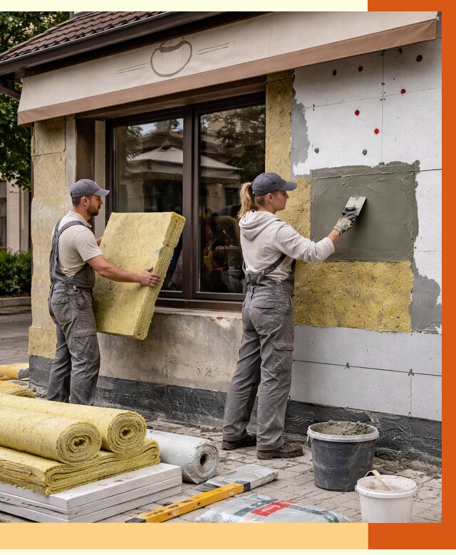 Утепление кафе в Златоусте от 4330 руб/м2 — комплексно под ключ | ТепломастерЗлт